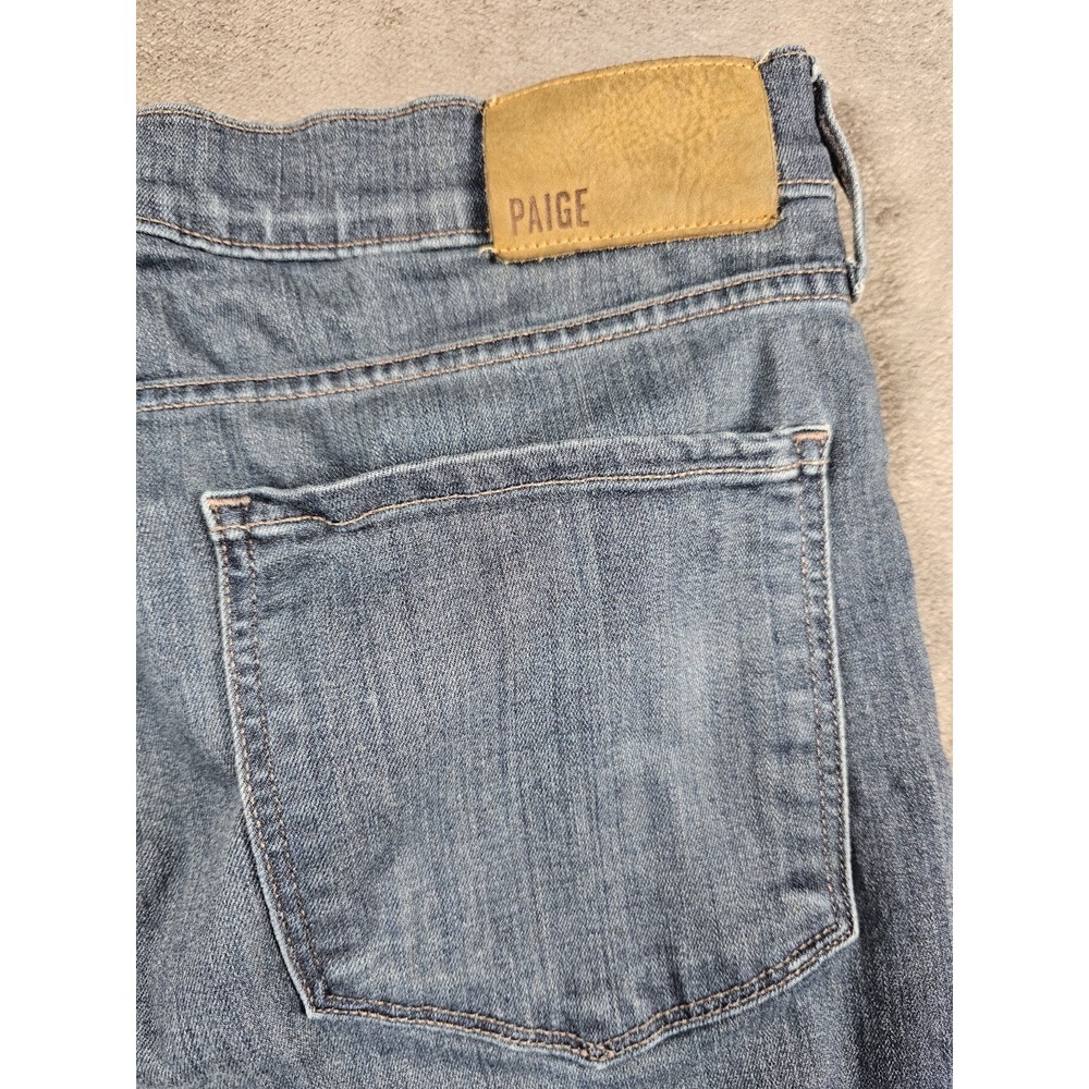 Paige Lennox Carpenter Slim Straight Stretch Jeans Mens 33 Dark Blue - Picture 7 of 10